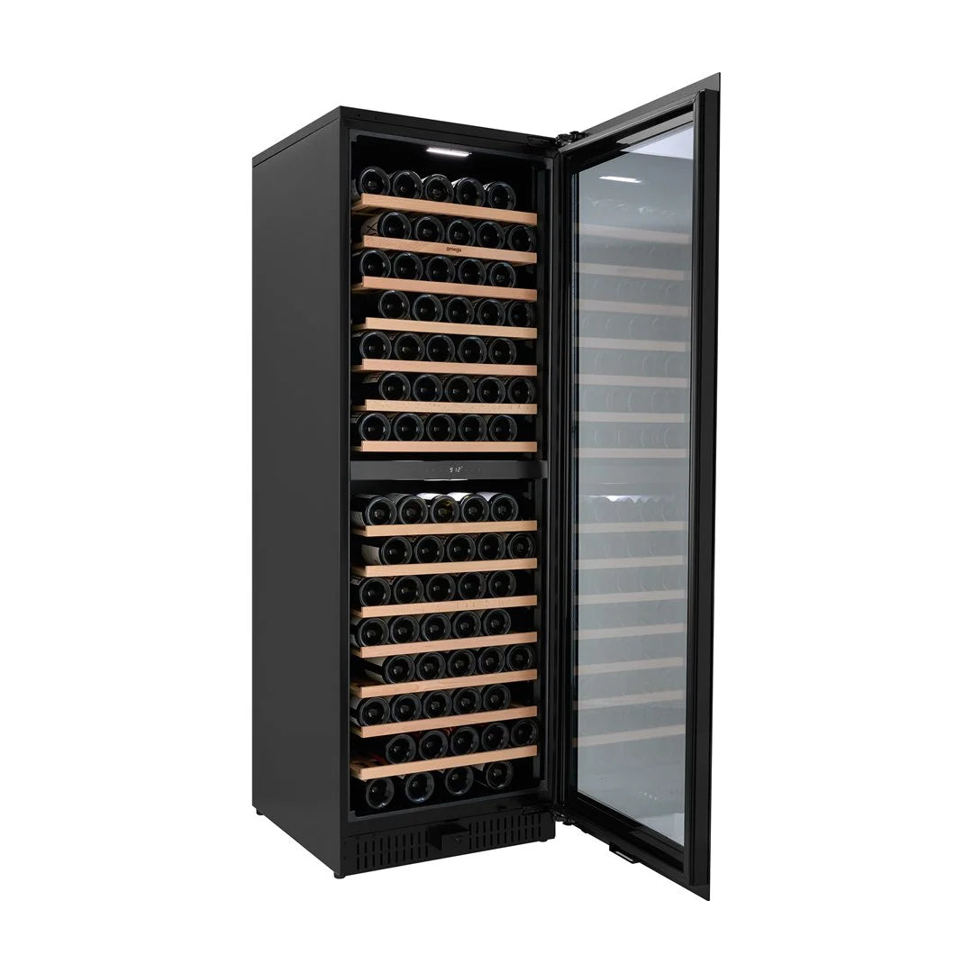Omega 430L 169 Bottle Dual Zone Wine Cabinet OCW166SB