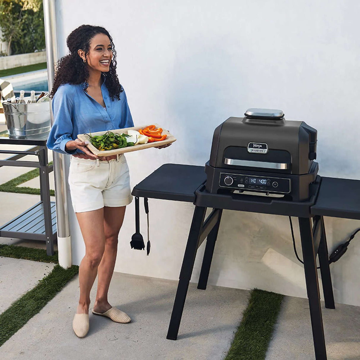 Ninja Woodfire Pro XL Outdoor Electric BBQ Grill and Smoker OG850