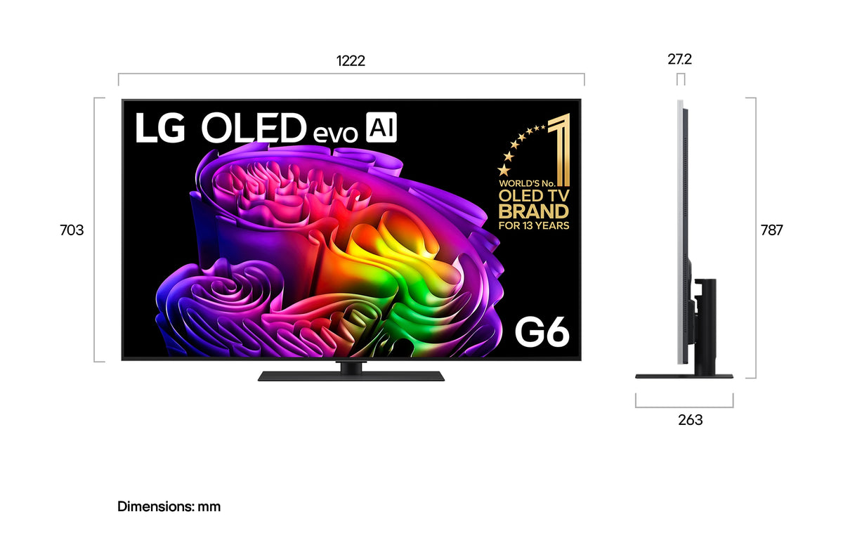LG 55" OLED evo AI G6 4K Smart TV 2026 OLED55G6PSB
