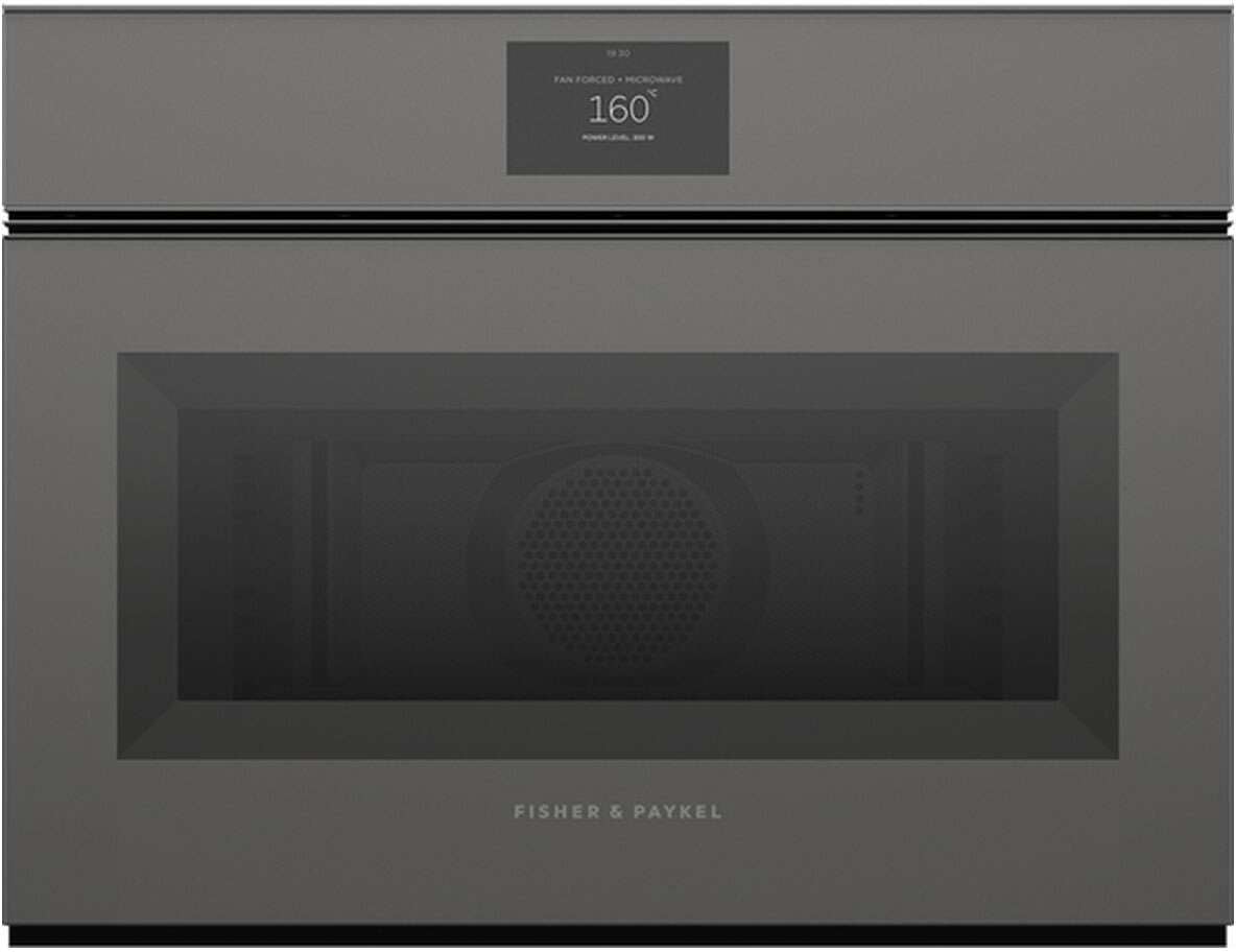 Fisher & Paykel 60cm 49L Minimal Compact Combi-Microwave Oven Grey OM60NMTNG1