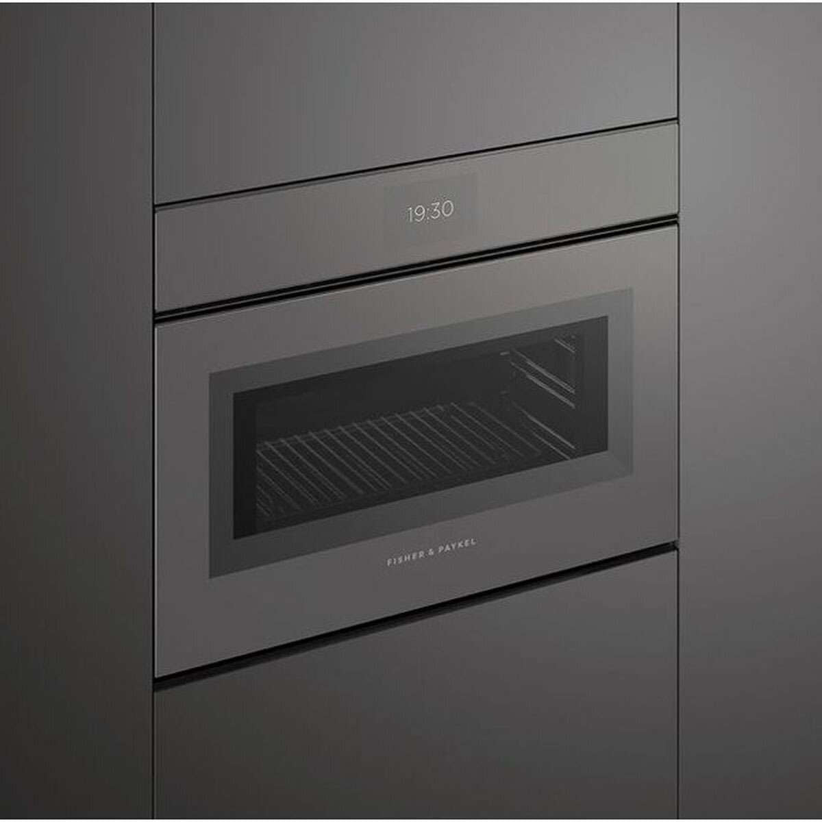 Fisher & Paykel 60cm 49L Minimal Compact Combi-Microwave Oven Grey OM60NMTNG1