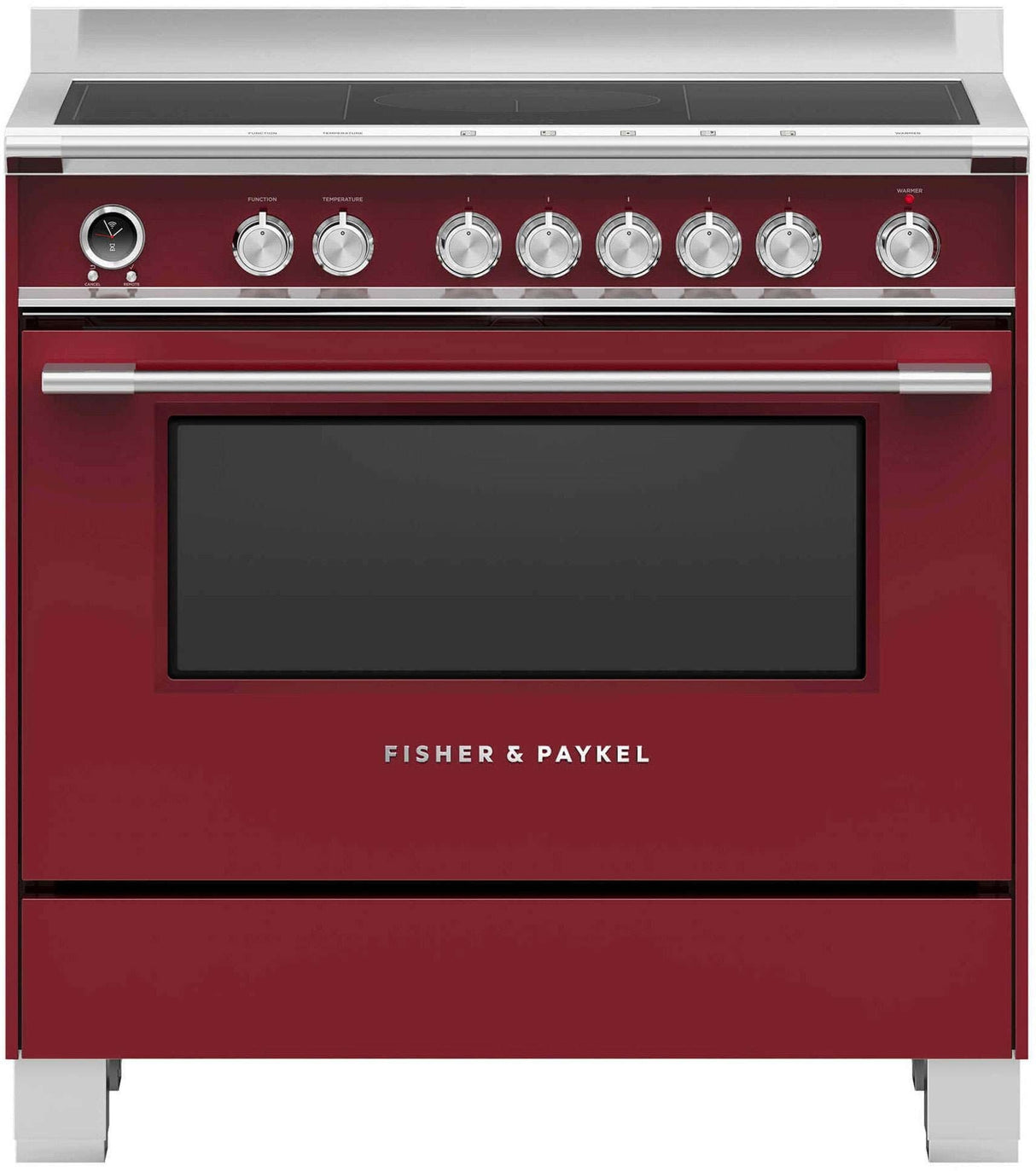 Fisher & Paykel 90cm 140L Induction Freestanding Oven/Stove Red OR90SCI6R1