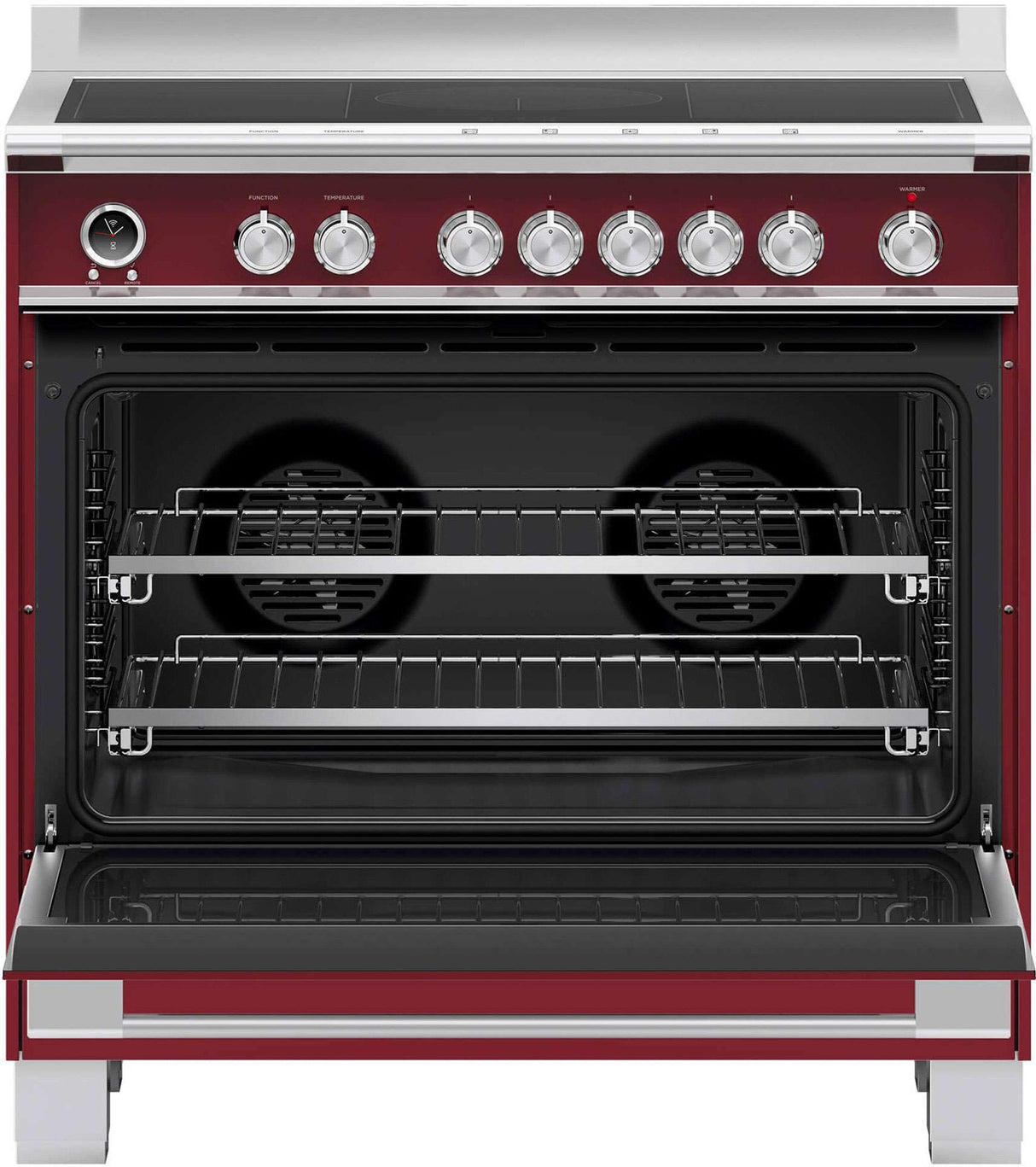 Fisher & Paykel 90cm 140L Induction Freestanding Oven/Stove Red OR90SCI6R1
