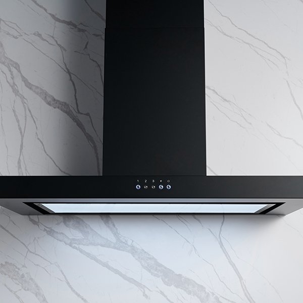 Omega 90cm Canopy Rangehood ORC90MB