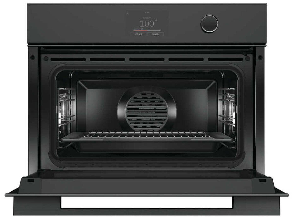 Fisher & Paykel 60cm 55L Combi-Steam Built-In Oven Black Glass OS60NMTDB1