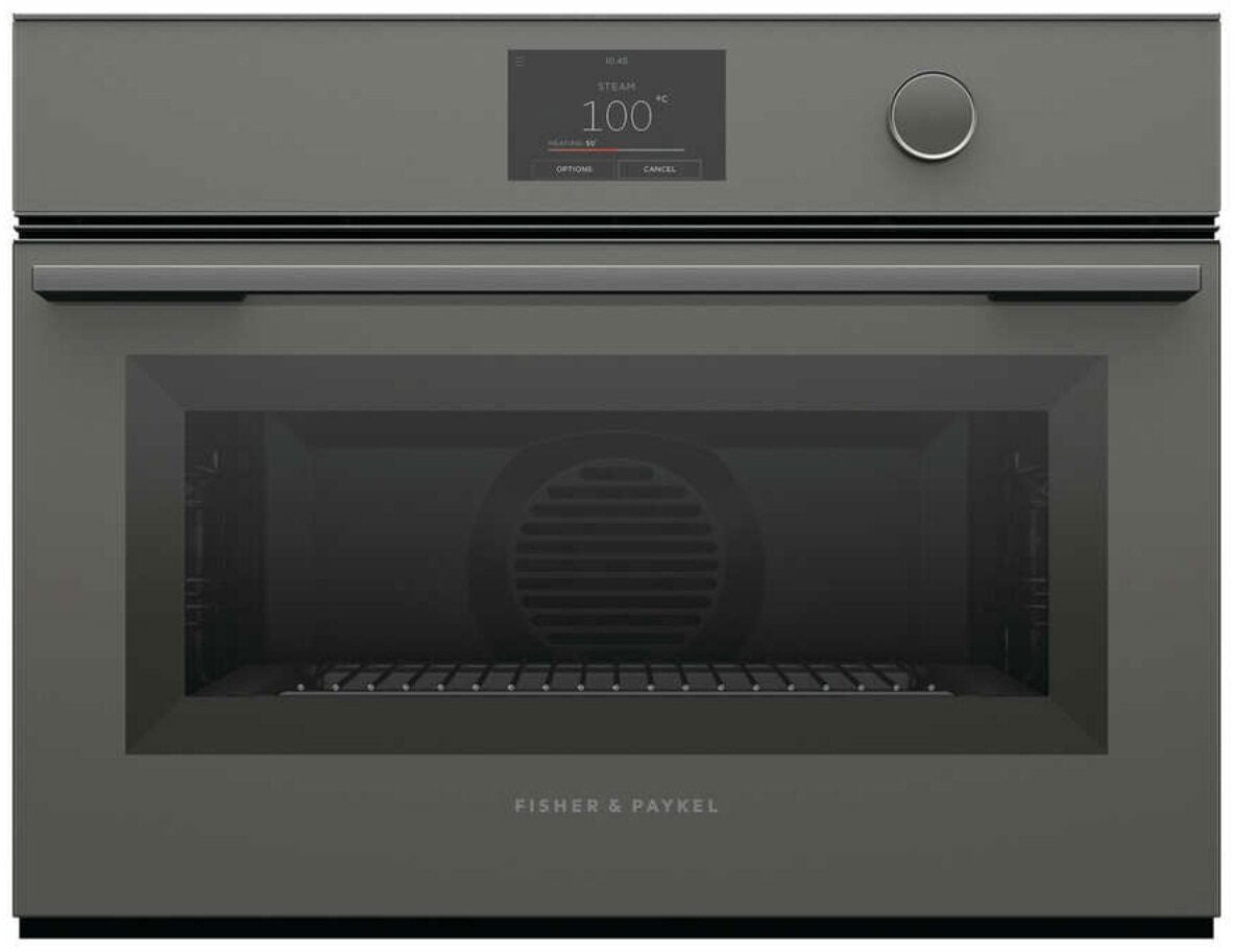 Fisher & Paykel 60cm 55L Combi-Steam Built-In Oven Grey Glass OS60NMTDG1