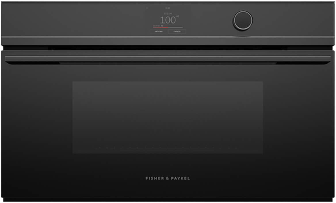 Fisher & Paykel 76cm 55L Combi-Steam Built-In Oven Black OS76NDTDB1