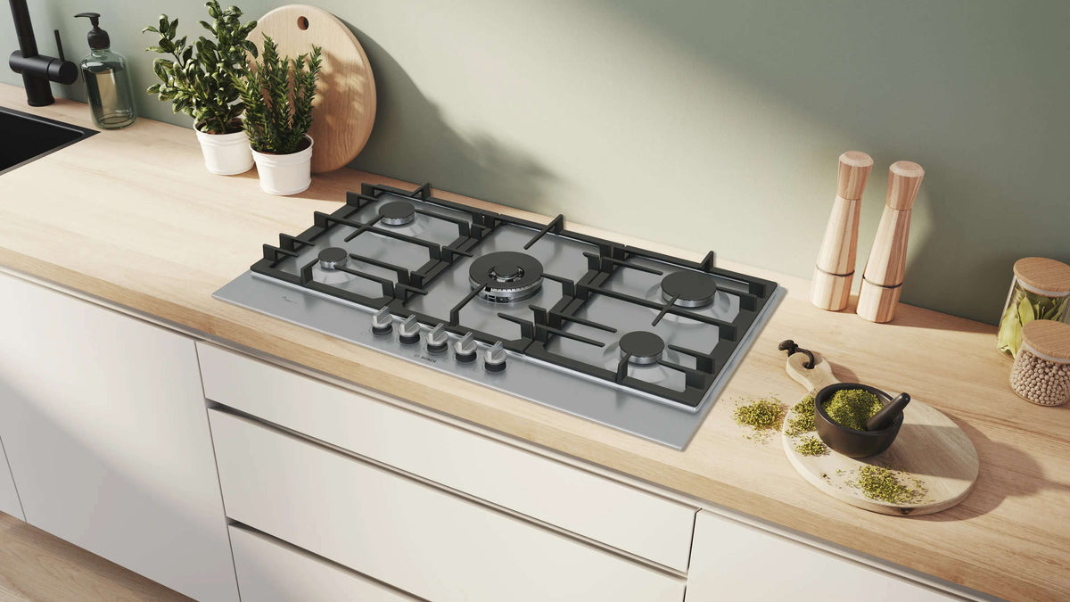 Bosch 90cm Series 6 Gas Cooktop Stainless Steel PCR9A5I90A