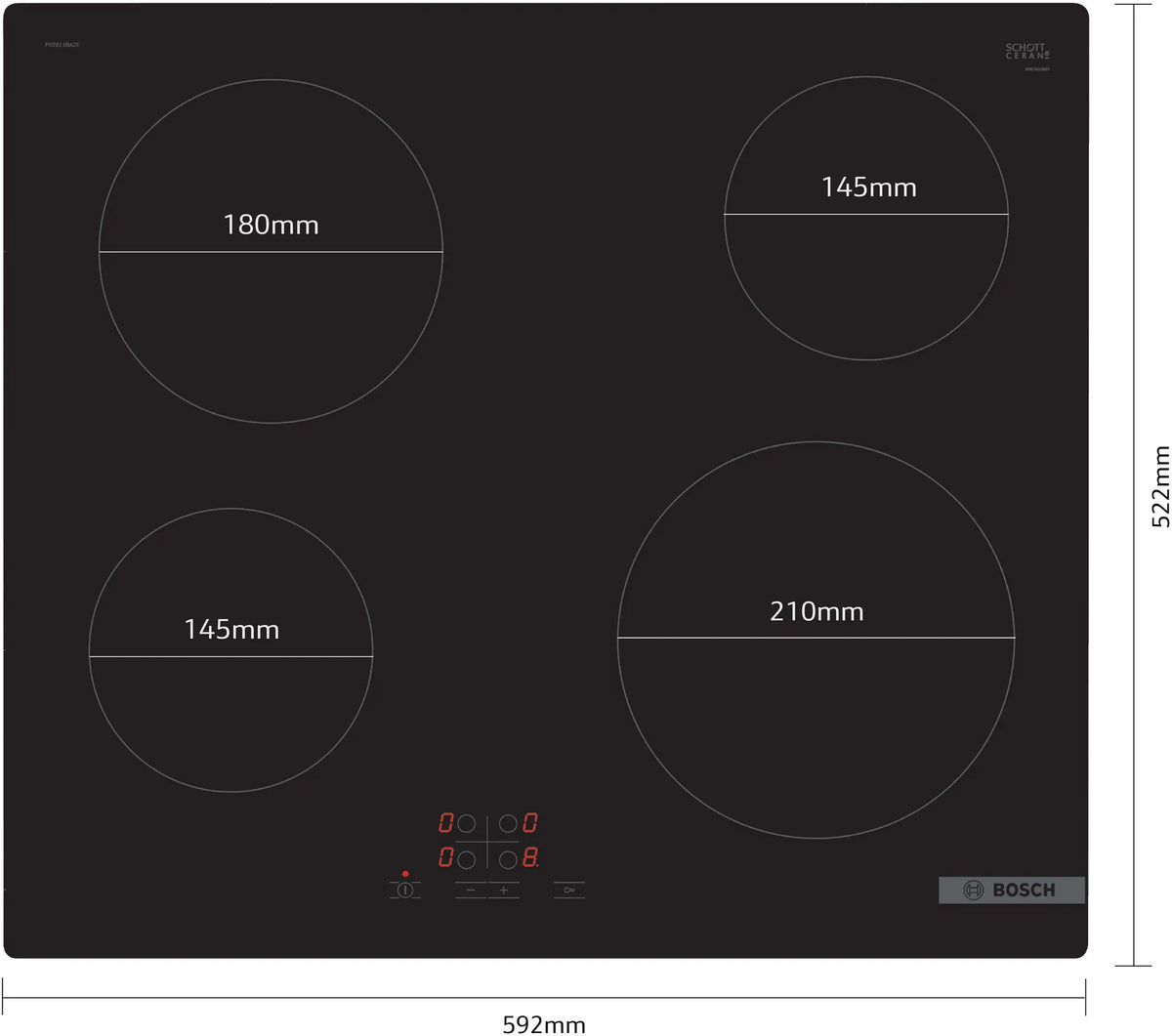 Bosch Series 4 60cm Electric Cooktop PKE611BA2A