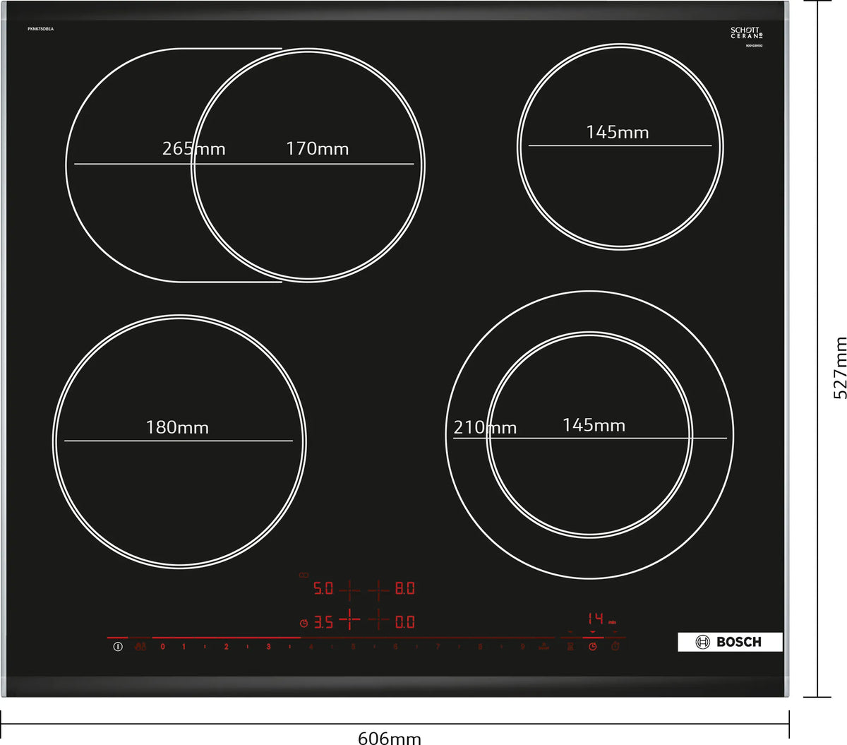 Bosch Series 8 60cm Ceramic Cooktop PKN675DB1A