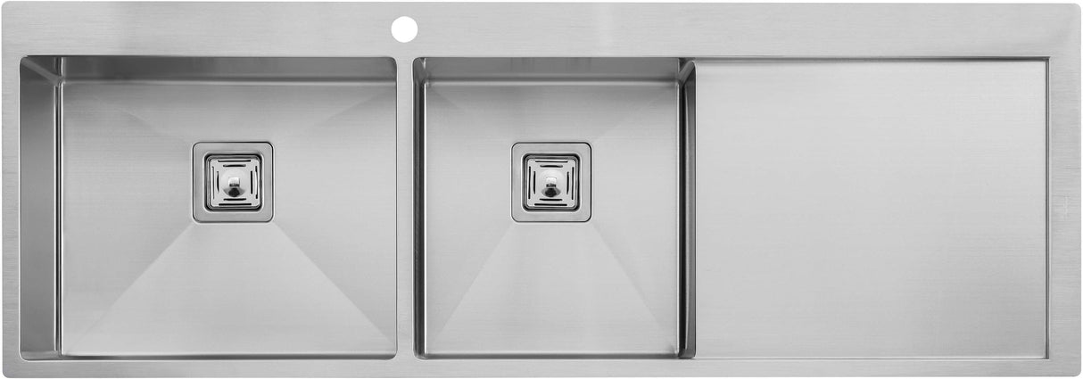 Oliveri 1 & 3/4 Double Left Hand Bowl Inset Sink With Drainer PR1111