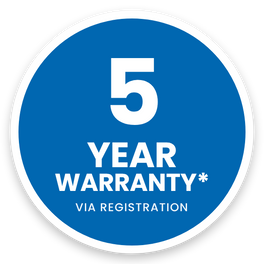 5 YEAR WARRANTY*