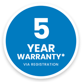 5 YEAR WARRANTY*