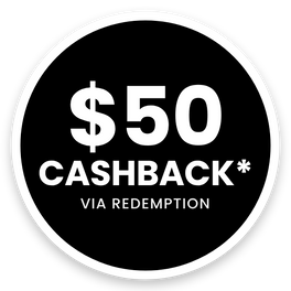 $50 CASHBACK*