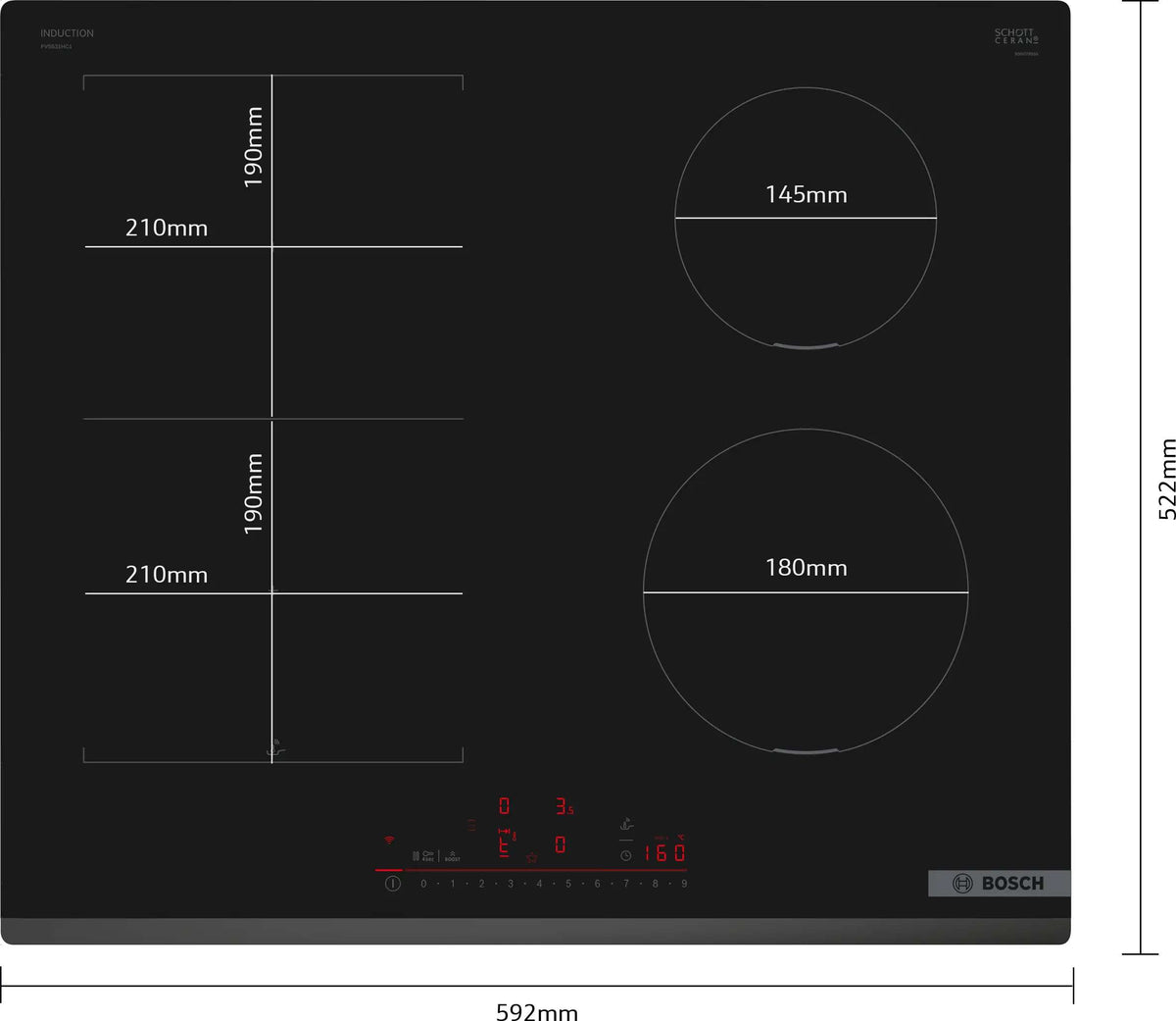 Bosch 60cm Series 6 Induction Cooktop PVS631HC1H