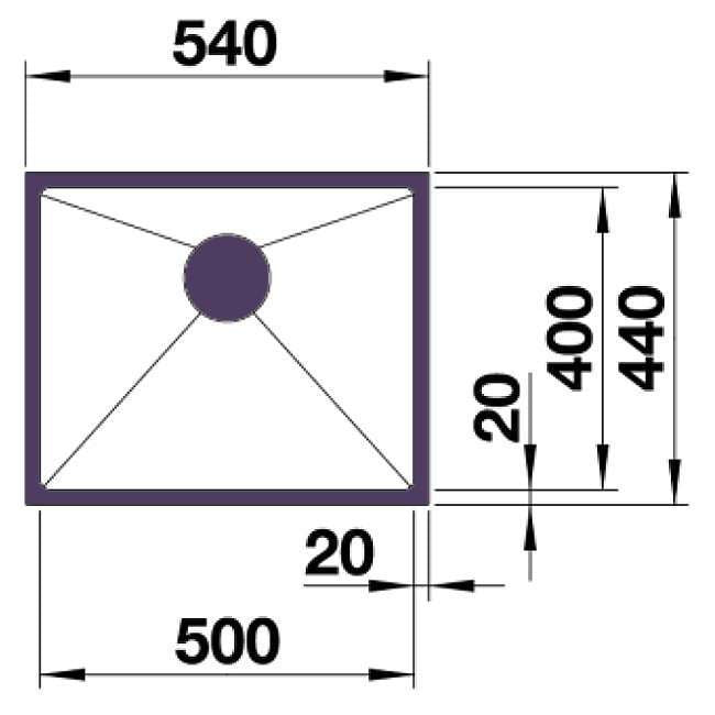 Blanco Single Undermount Sink QUATR15500IUK5 526887