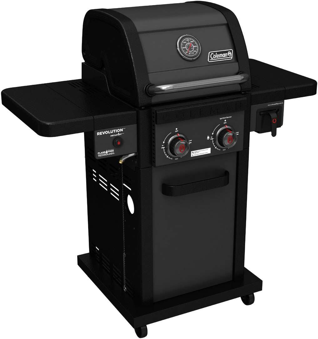 Coleman Revolution 2 Burner Freestanding LPG BBQ Black Matte REV2BMA