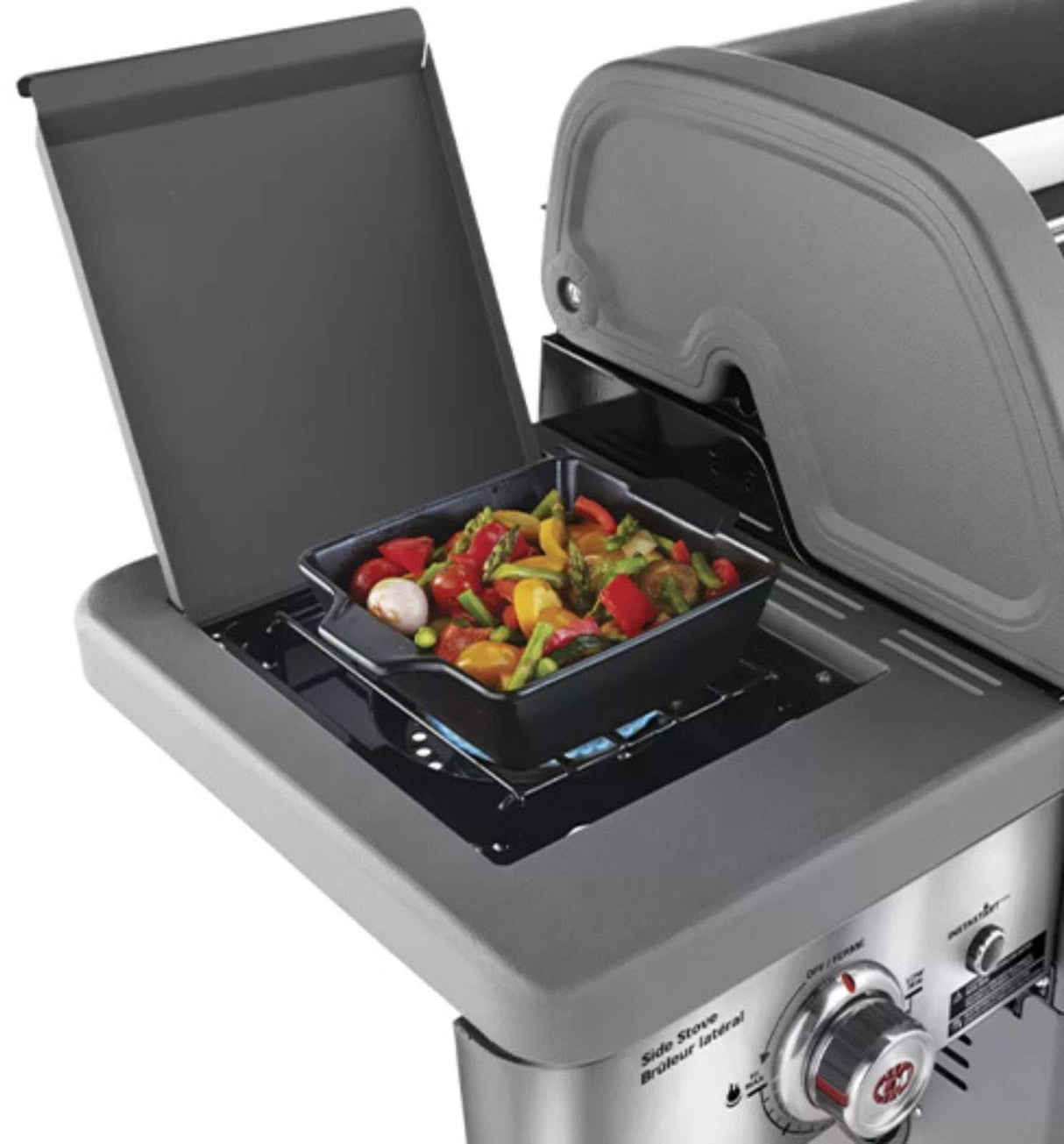 Coleman Revolution 4 Burner Freestanding LPG BBQ+Side Burner Black Gloss REV4BGL