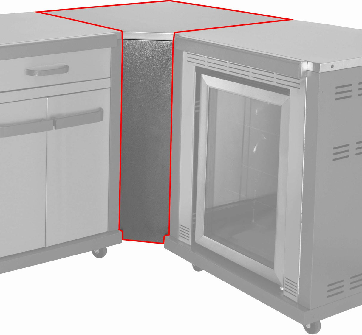 Coleman Revolution Corner Unit No Draw Black Gloss REVCOGL
