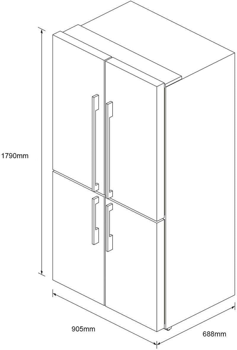 Fisher & Paykel 538L Quad Door Refrigerator RF605QDVX2 | Greater Sydney Only
