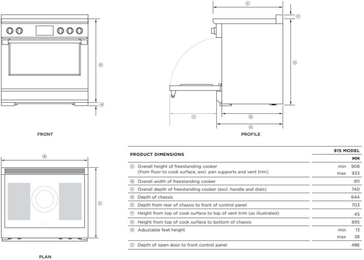 Fisher & Paykel 91cm 136L Freestanding Induction Oven/Stove RIV3-915