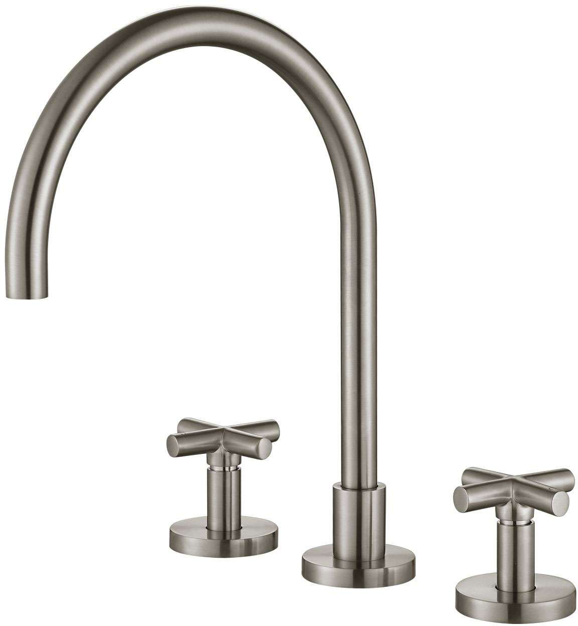 Modern National Ryker 1/4 Turn Kitchen Tap Set Brushed Nickel RYK004BN