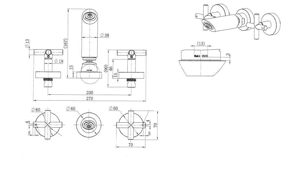 Modern National Ryker 1/4 Turn Shower Set Chrome RYK008