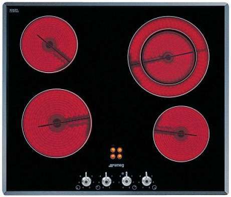 Smeg 60cm Black Ceramic Glass Electric Cooktop SA661X2