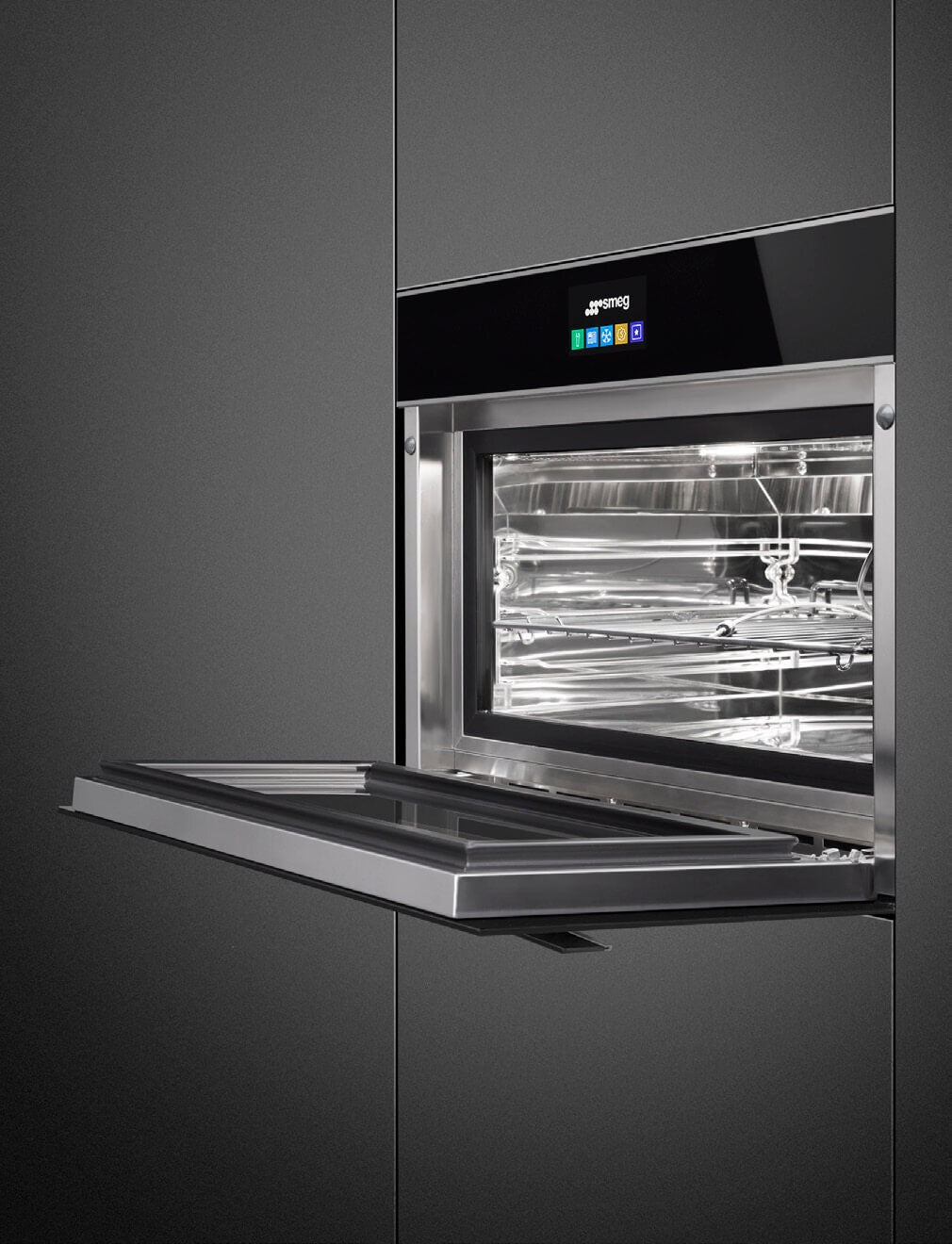 Smeg 45cm Dolce Stil Novo Blast Chiller Black SAB4604NX