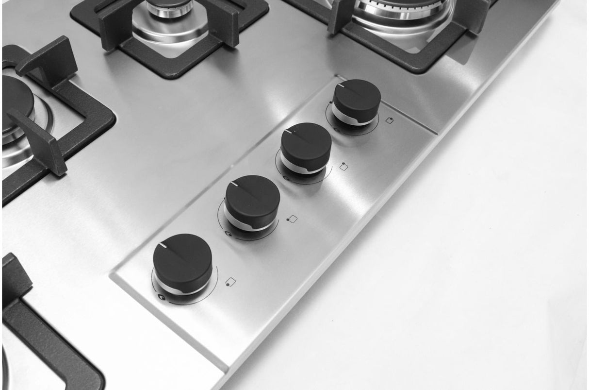 Goldline 90cm 4 Burners Gas Cooktop Stainless Steel Narrow SAB4GLSS