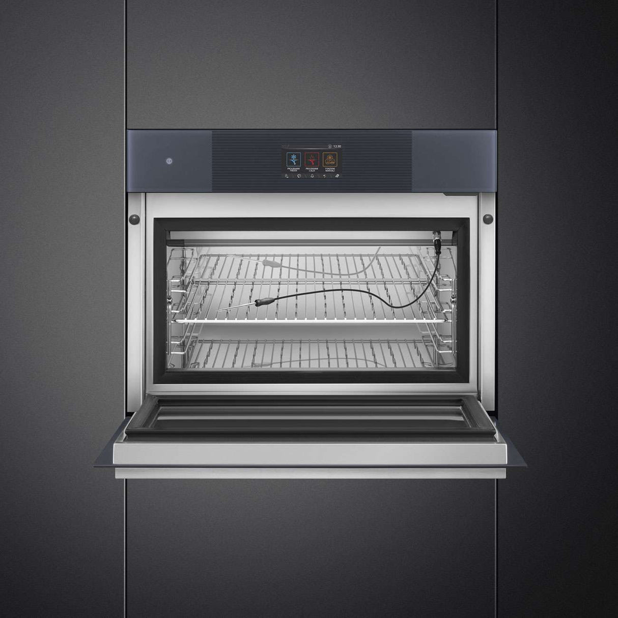 Smeg 45cm Linea Compact Blast Chiller Neptune Grey SBC4104G