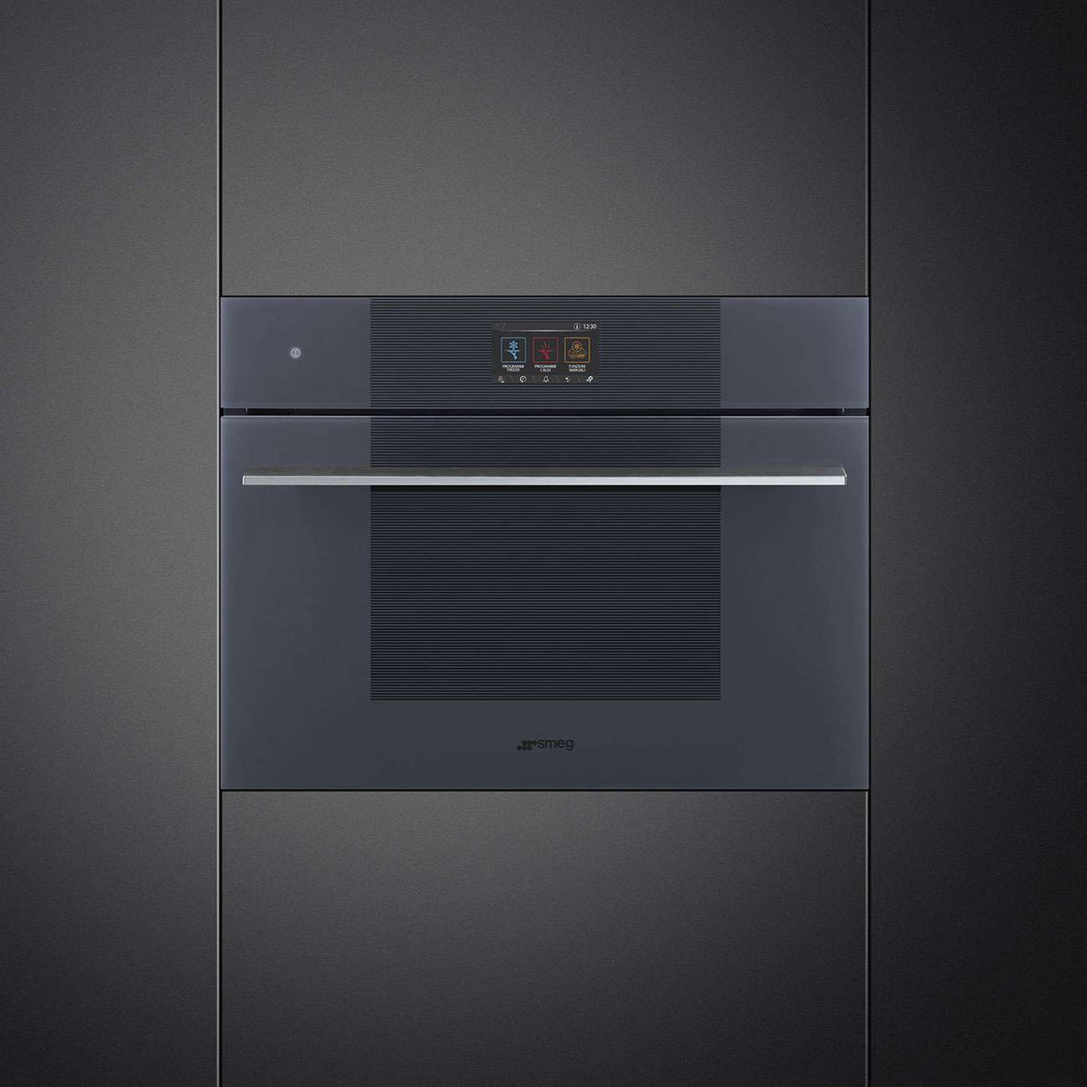 Smeg 45cm Linea Compact Blast Chiller Neptune Grey SBC4104G