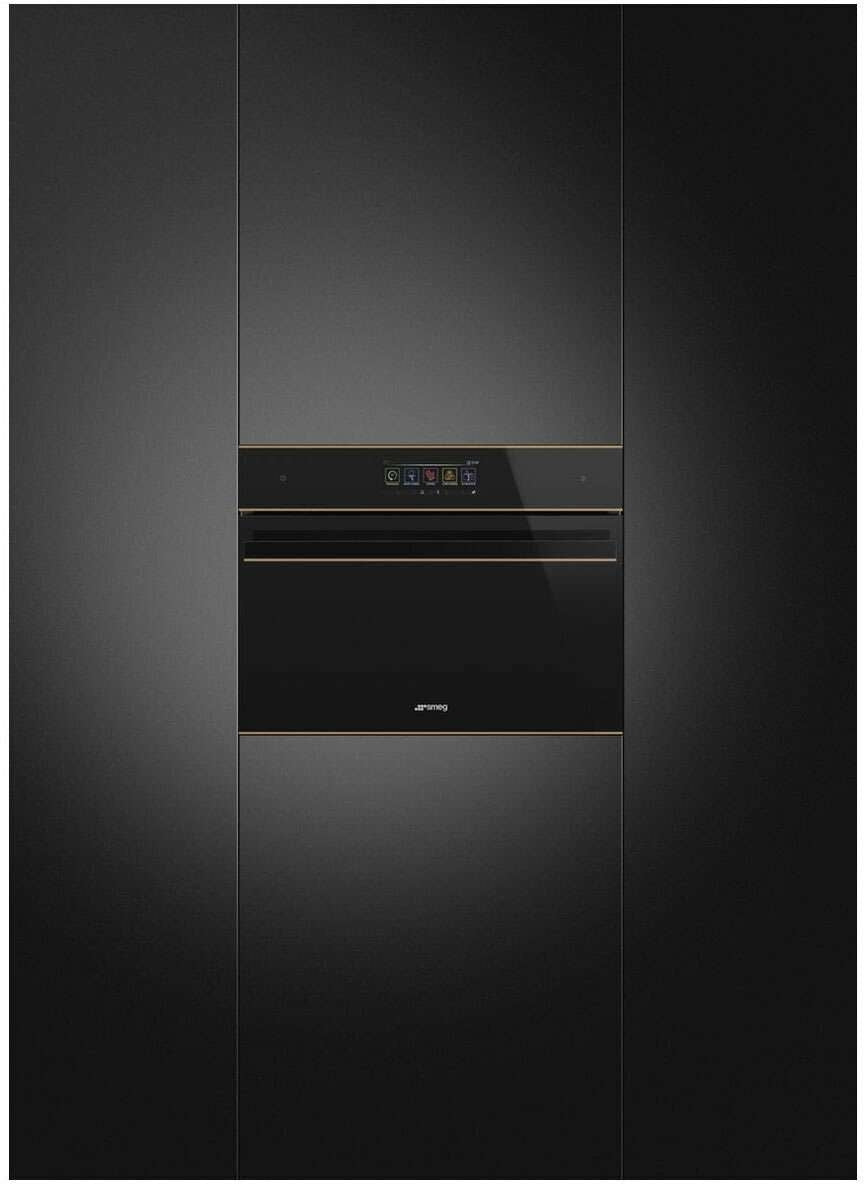 Smeg 60cm Dolce Stil Novo Combi Microwave Electric Oven Copper Trim SF4606WMCNR