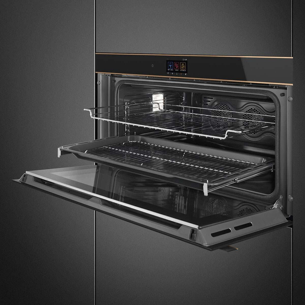 Smeg 90cm Dolce Stil Novo Thermoseal Electric Oven Copper Trim SFPR9604TNR