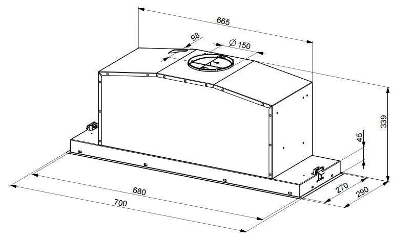 Smeg 70cm Undermount Rangehood SHU770X