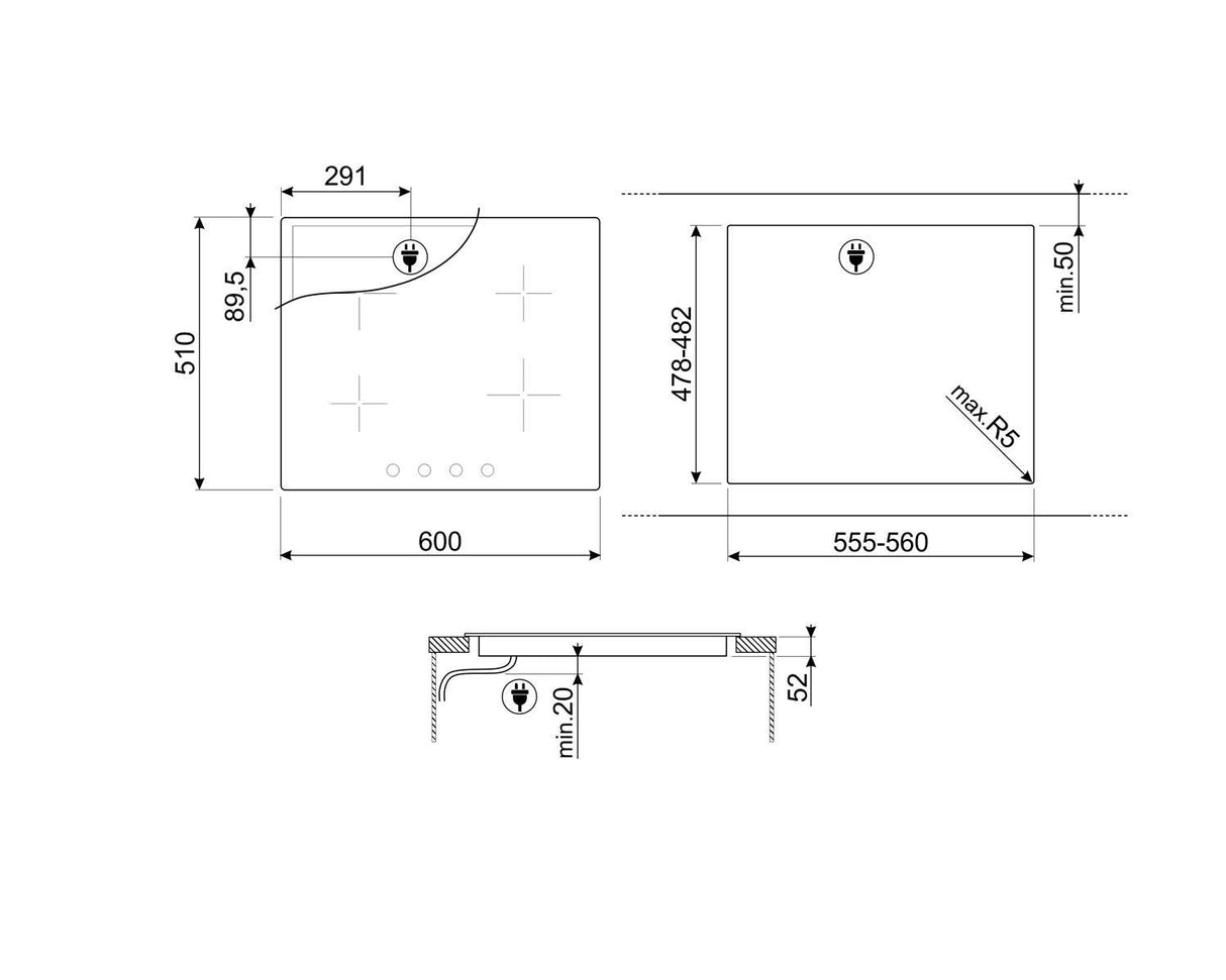 Smeg 60cm Induction Cooktop SI364BM