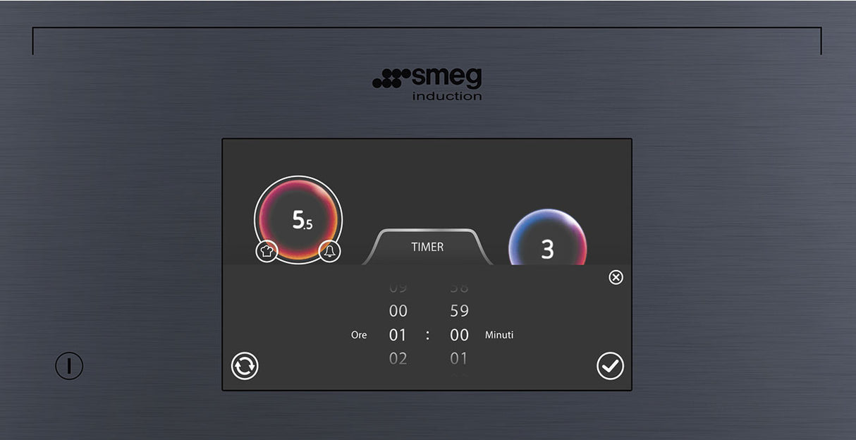 Smeg 90cm Linea Integrated Induction Cooktop Neptune Grey SIA1963DG