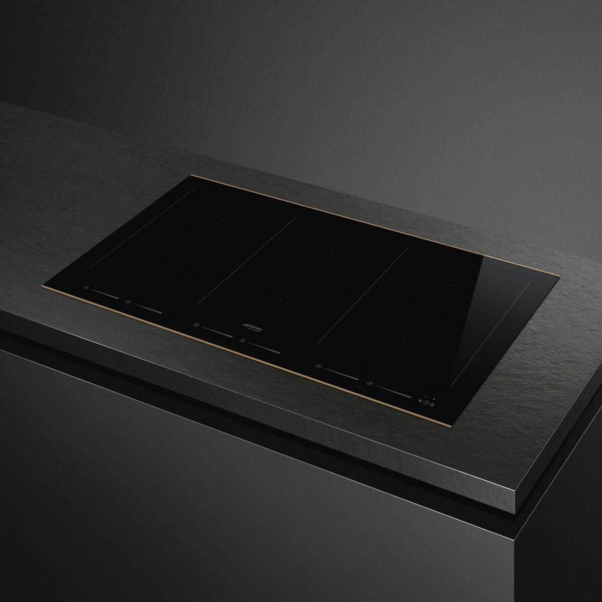 Smeg 90cm Dolce Stil Novo Induction Cooktop Copper Trim SIM6964R