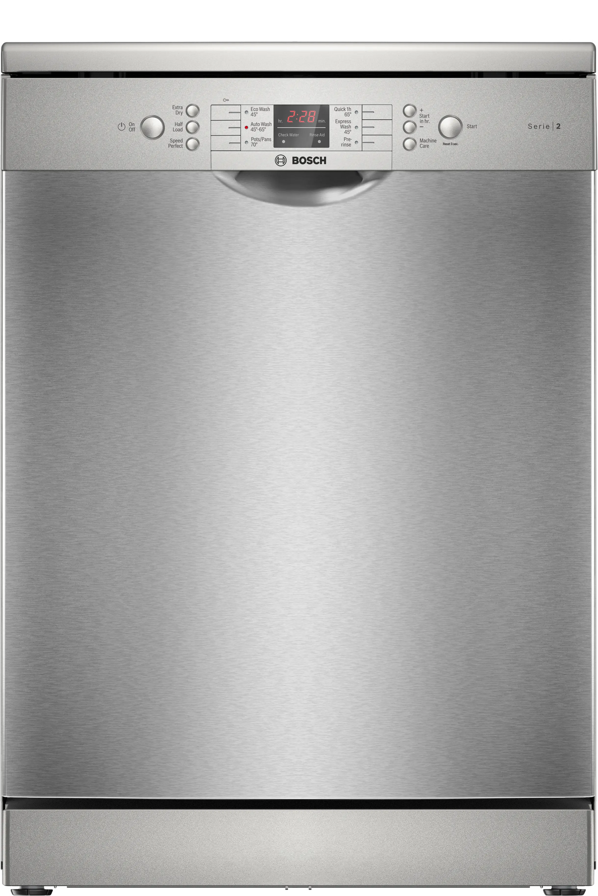 Bosch Series 2 60cm Freestanding Dishwasher Brushed Steel Anti-Fingerprint SMS26AI03A