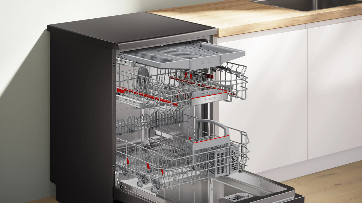 Bosch Series 6 60cm Freestanding Dishwasher Black Inox SMS6HCB01A