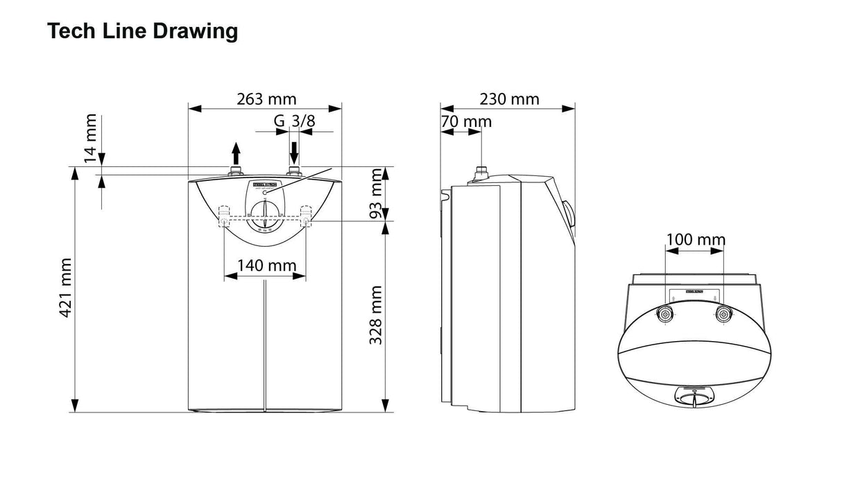 Stiebel Eltron SNU5 Open Vented Water System With MEW Mixer SNU 5 + MEW