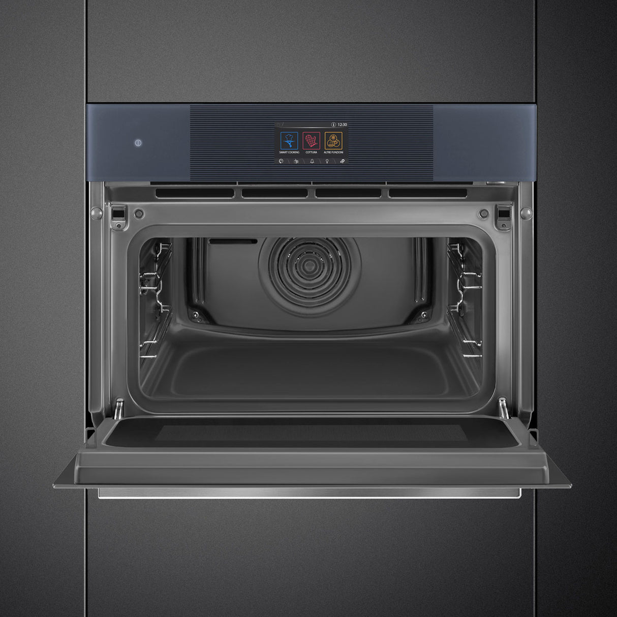 Smeg 45cm Linea Compact Omnichef Oven Neptune Grey SO4104APG