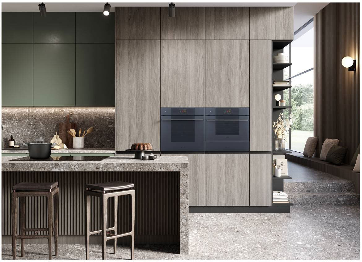 Smeg 45cm Linea Combi Steam Oven Neptune Grey SO4104S4PG