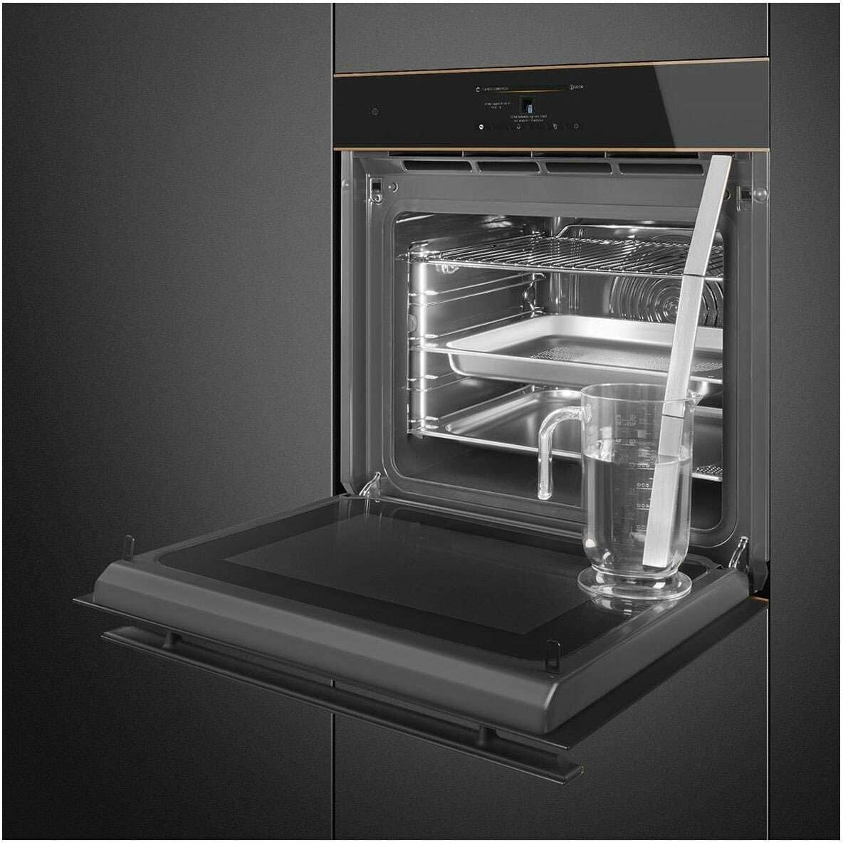 Smeg 60cm Dolce Stil Novo Omnichef Electric Oven Copper Trim SOA6606WAPNR