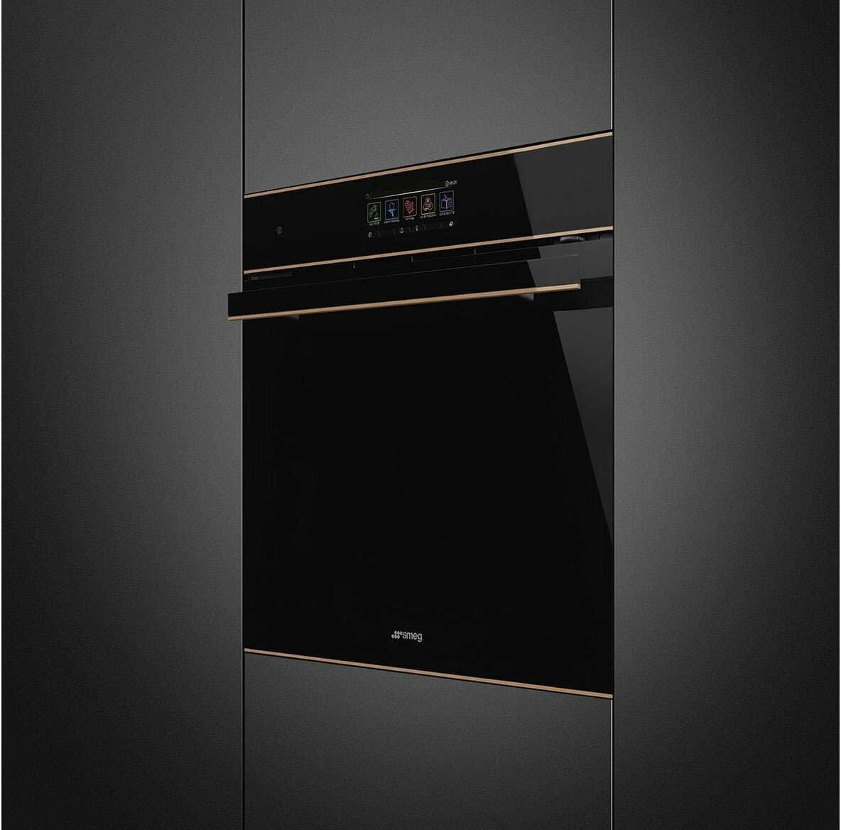 Smeg 60cm Dolce Stil Novo Omnichef Electric Oven Copper Trim SOA6606WAPNR