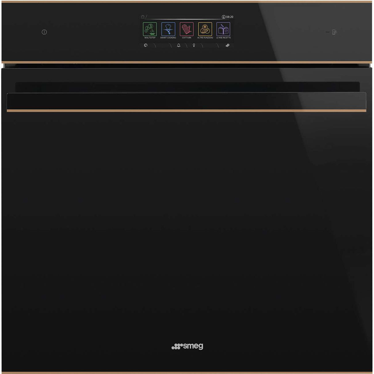 Smeg 60cm Dolce Stil Novo Combi Microwave Built-In Oven Black SOA6606WM2PNR
