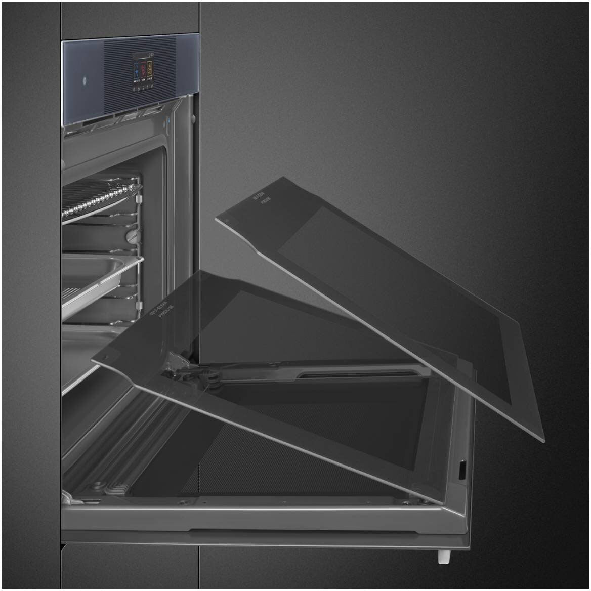 Smeg 60cm Linea Combi Steam Oven Neptune Grey SOPA6104S2PG