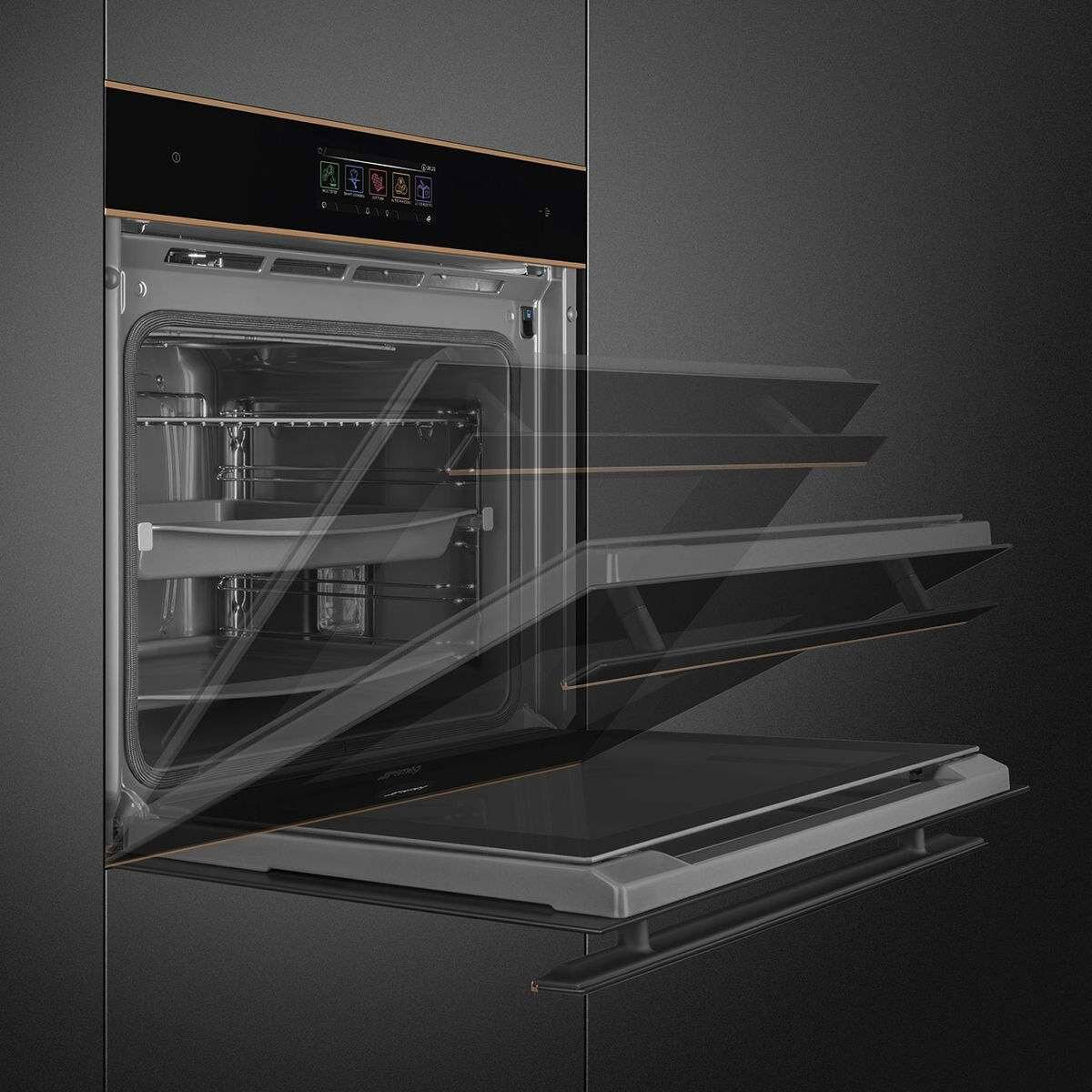 Smeg 60cm Dolce Stil Novo Combi Steam Oven Black SOPA6606WS2PNR