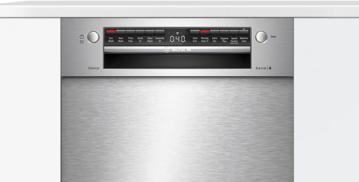 Bosch Series 6 45cm Built Under Dishwasher Brushed Steel SPU6IMS01A