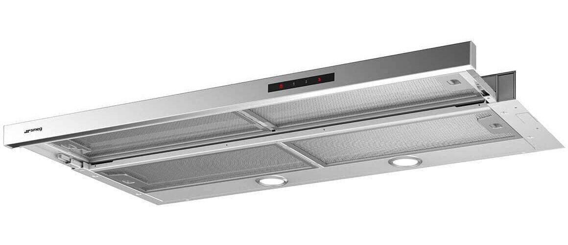 Smeg 90cm Telescopic SlideOut Rangehood Silver STH950X2